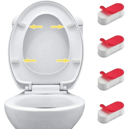 Universal Toilet Seat Bumper Kit 4 Pack For Use With Bidet Lid Feature Adhesive Pads Solid Oval White Canada - Heated Toilet Seat Battery Operated Uk