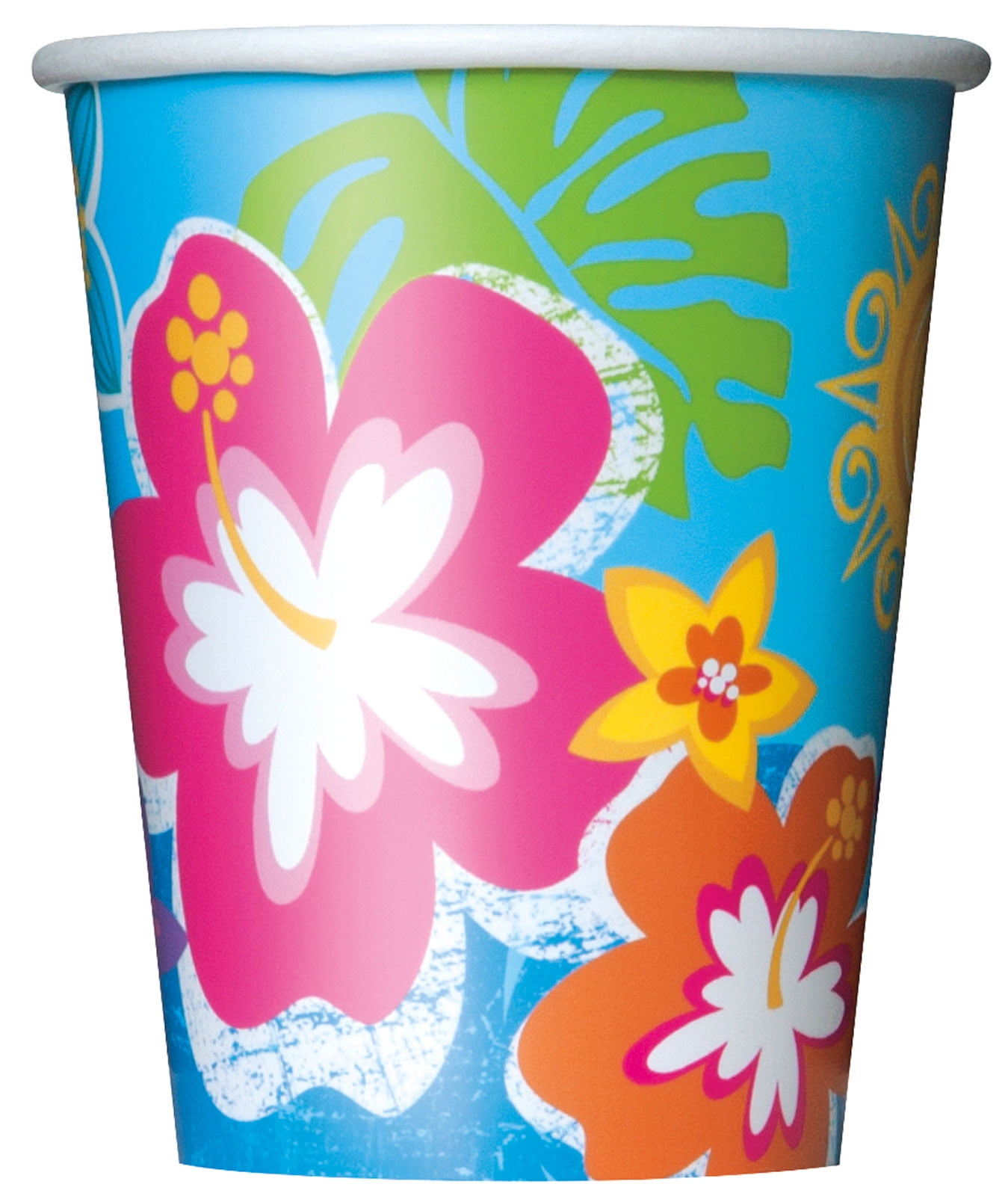 Luau 9oz. Paper Cups (8 Count)