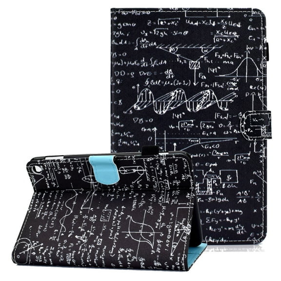 Fire HD 10 & Fire HD 10 Plus (11th Generation, 2021 Release), Allytech Smart Folio Anti-Slip Stand Protective Auto Wake Sleep Pencil Holder/Card Slot Case for All-New Fire HD 10.1", Equation