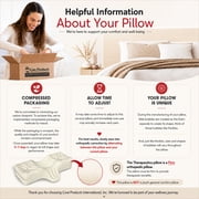 Therapeutica Lite Cervical Orthopedic Foam Sleeping Pillow; Can Help Relieve Neck, Shoulder, and Back tension; Helps Spinal Alignment; Back and Side Sleeping, Medium Firm - Average
