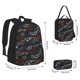 thumbnail image 2 of Disketp Cool Sports Car Mochila Estampada de Gran Capacidad con Lonchera y Estuche, Set de 3 Piezas para Estudiantes, 2 of 7