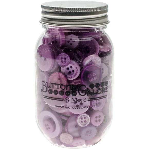 Buttons Galore Button Mason Jars-Sour Grapes