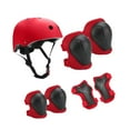 thumbnail image 1 of koolsoo Ensemble d'Équipement de Protection pour Casque pour Enfants 7 Pcs Protège-Mains Coudières Genouillères Ados Enfants Casque de Planche à Roulettes pour Vélo Sports Rouge, 1 of 9