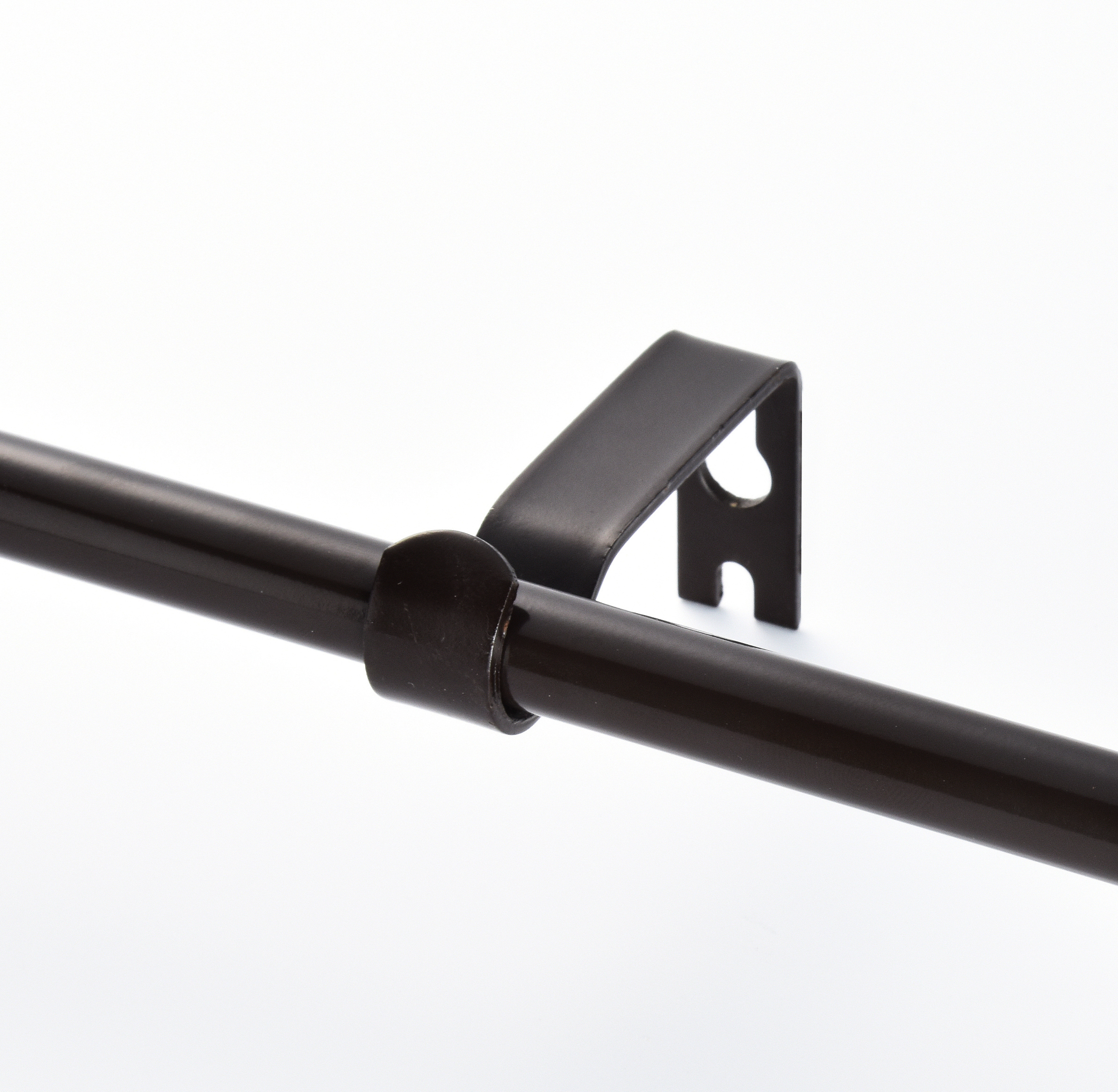 Lumi 5/8" Single Drapery Curtain Rod Set with Faceted Square Finials, Oil Rubbed Bronze, 28"-48"