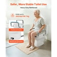 thumbnail image 4 of KFFKFF Raised Toilet Seat with Arms, 300 lbs Load Capacity, 3.5-Inch Lift Height, Widened Commode Elevated Toilet Seat Riser, 4 of 9