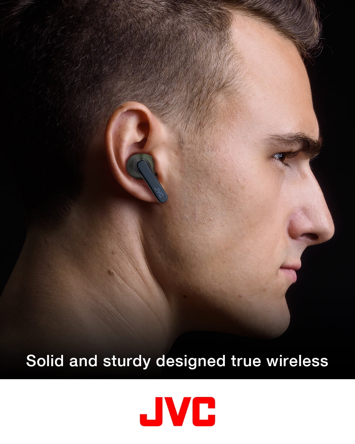 JVC RIPTIDZ True Wireless Headphones with Touch Sensor Operation, Single Ear use, IPX5, Bluetooth 5.1, Long Battery Life (up to 30 Hours) - HAA9TA (Blue), Small