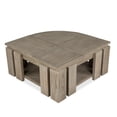 thumbnail image 5 of Magnussen Home Conrad Stone Pie Shaped Lift Top Cocktail Table With Casters, 5 of 16