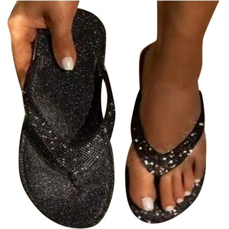 

Mchoice Sandals for Women Platform锛孋omfy Platform Sandal Shoes Summer Beach Travel Shoes Sandal Ladies Flip Flops on Clearance