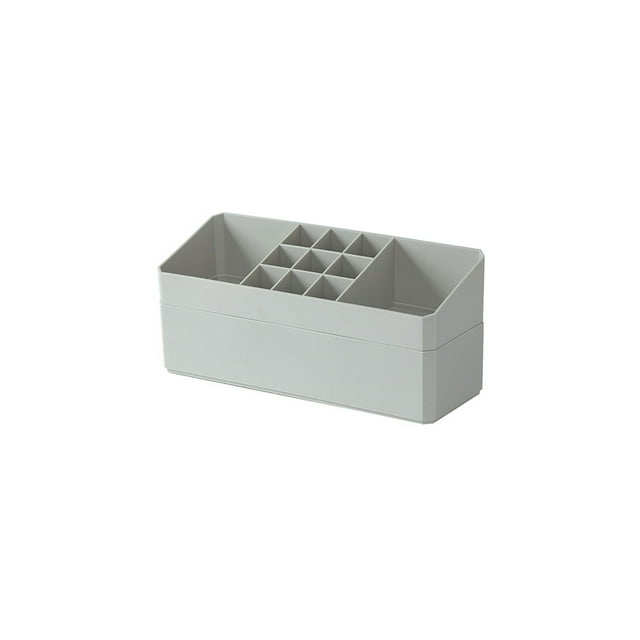 Soidarity Estuches Cajas Rejilla de almacenamiento de maquillaje Joyas Cosméticos de escritorio Artículos diversos Lipstics Soporte de almacenamiento Bolsas de maquillaje Gris Soidarity CE015458-02