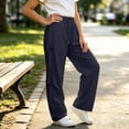 thumbnail image 4 of Enridrech Wide Leg Pants for Girls Drawstring Elastic Waisted Cargo Pant Casual Fashion Outdoor Trousers, 4 of 5