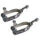 thumbnail image 1 of 2 piezas de espuelas para caballos perfecl Acero inoxidable Espuelas de vaquero occidental, 1 of 8