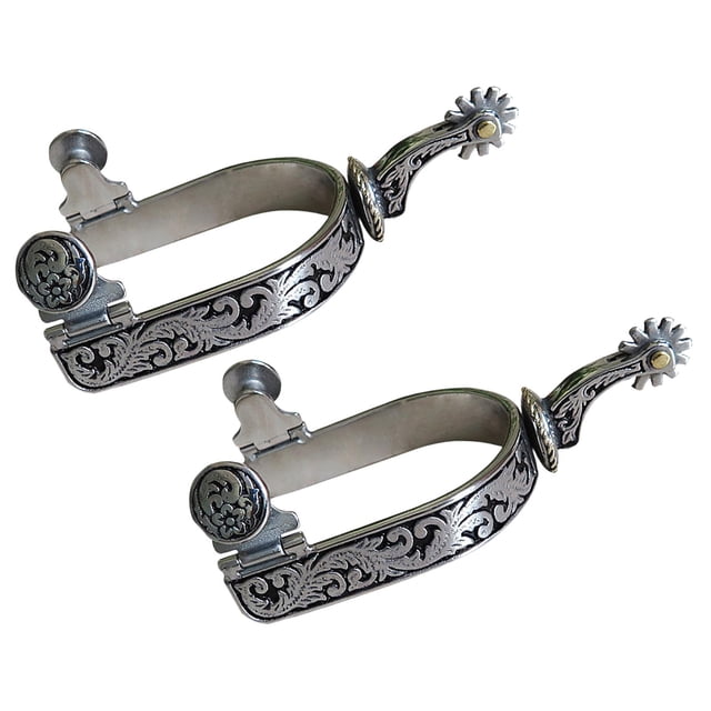 Espuelas de caballo Strade Fareast Limited con engranaje Acero inoxidable estilo vaquero