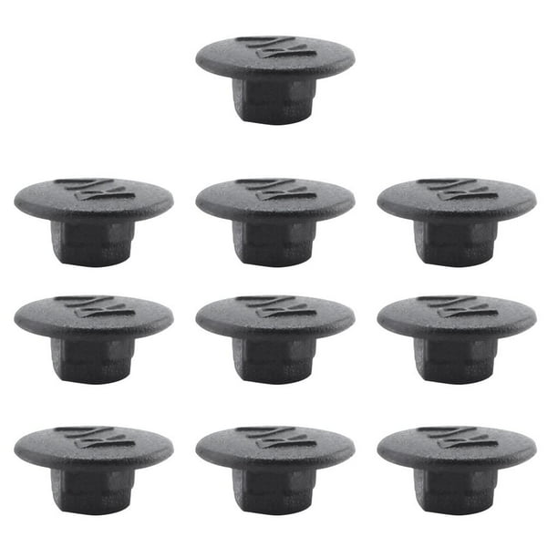 10 tornillos Allen para bicicleta, tuercas y tapas de cabeza hexagonal, color negro, M5
