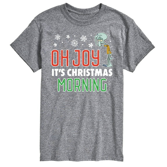 SpongeBob SquarePants - Oh Joy It's Christmas Morning Squidward - Men's Short Sleeve Graphic T-Shirt