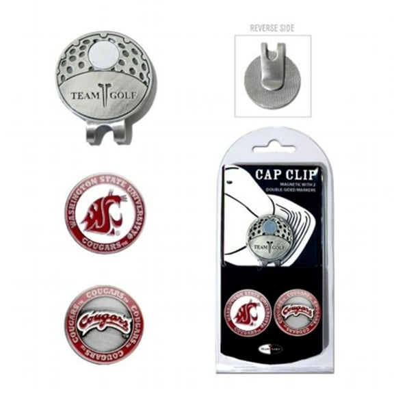 Team Golf NCAA WASHINGTON ST Cap Clip With 2 Golf Ball Markers
