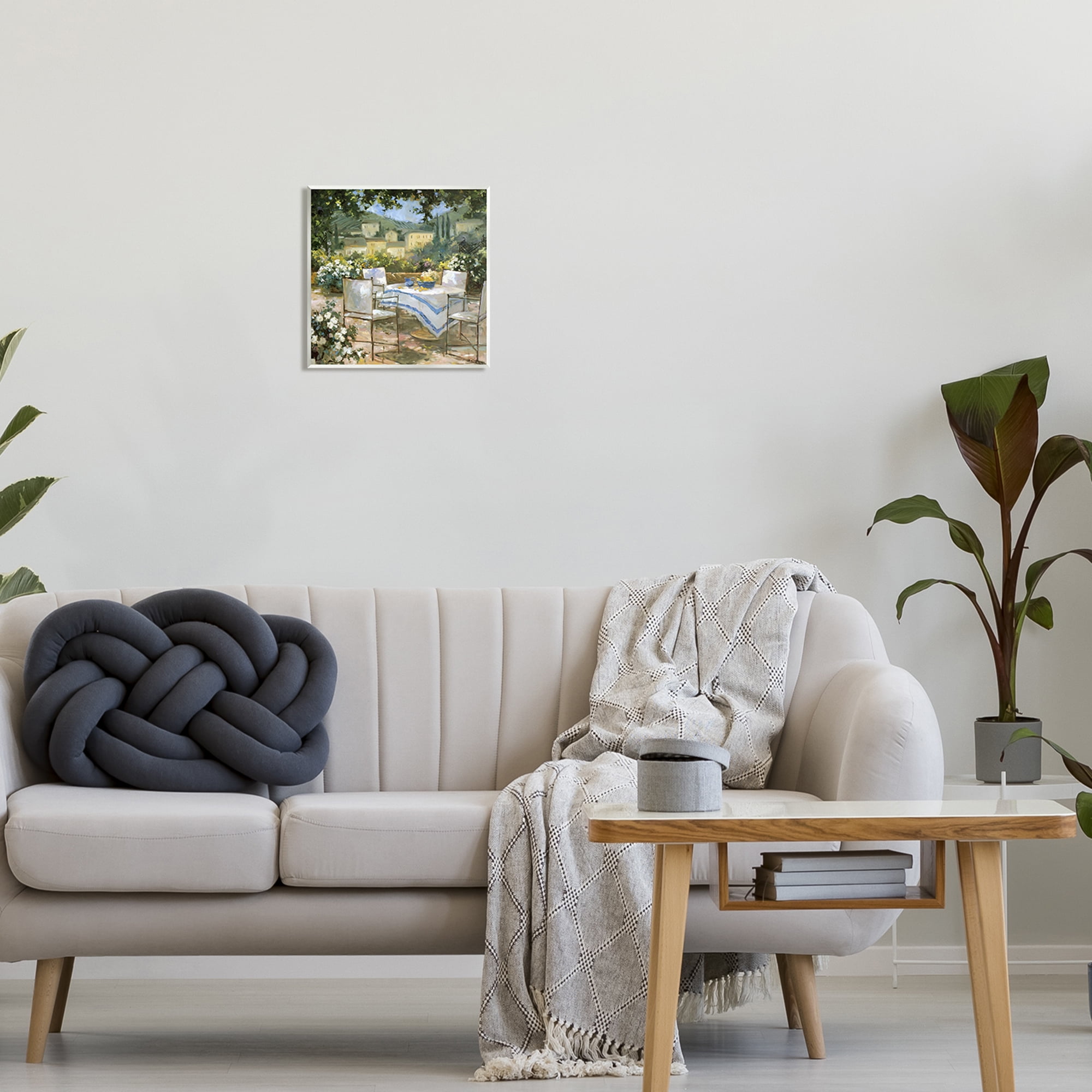 Stupell Industries Floral Villa Patio Scenery Landscape Painting Unframed Art Print Wall Art