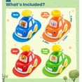 thumbnail image 2 of Coche de juguete TooyBing Press and Go para niños pequeños de 1 a 3 años, paquete de 4, 2 of 8