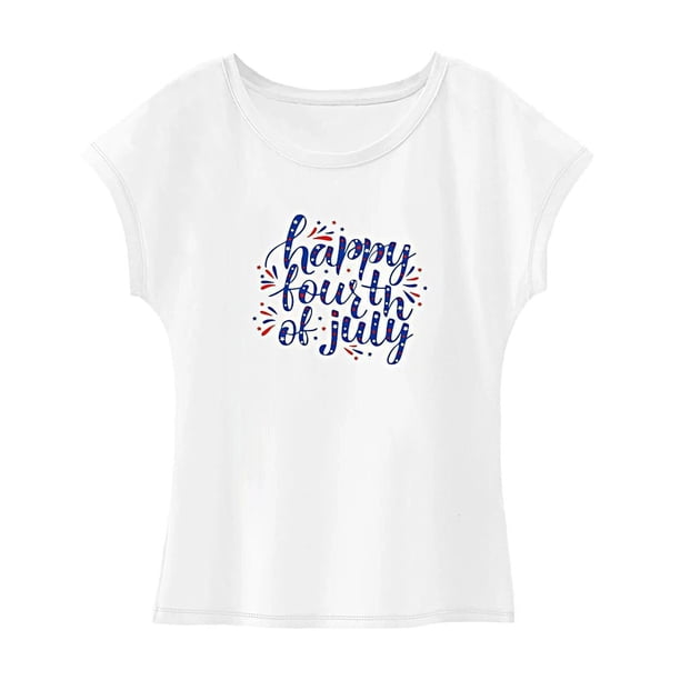 Camiseta para Mujer Verano Simple Cómodo Top de Manga Corta para Acampar Vacaciones S