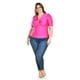 thumbnail image 4 of Blusa de satin con detallle central Roman Fashon /Tallas Extras, 1825 (Fiusha) fucsia 38, 4 of 5