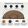 thumbnail image 4 of A1HC 23"x36" Natural Coir & Rubber Sunburst Half-Round Door Mat, Heavy-Duty, Low-Pile, Durable Outdoor Welcome Mat, 4 of 7