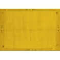 thumbnail image 1 of Ahgly Company Machine Washable Indoor Rectangle Abstract Yellow Modern Area Rugs, 8' x 10', 1 of 4