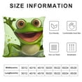 thumbnail image 5 of GOSMITH  Funny Frog Throw Pillow Covers,Green Frog Rectangle Lumbar Pillow Cover,Decorative Cushion Covers for Bedroom,Sofa,Couch, 5 of 5