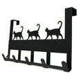 thumbnail image 6 of Mango Steam Metal over the Door Hanger Organizer for Towels, Hats, & More (Cat, Black), 6 of 6