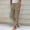 A1 Khaki, variant on Women Linen Pants Summer Casual Drawstring Elastic Waist Pants Lightweight Capris Beachwear,Linen Pants with Pockets Side Button High Waist Comfy Gauze Pants Loose Trousers Ankle Cropped Pants L