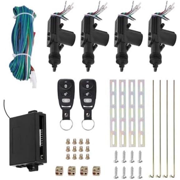Remote Lock Kit, Universal Car Remote Control 4 Door Power Central Lock System Auto Locking Security Keyless Entry Kit for 2 3 4 car Truck Doors$$Vehicle Parts & Accessories