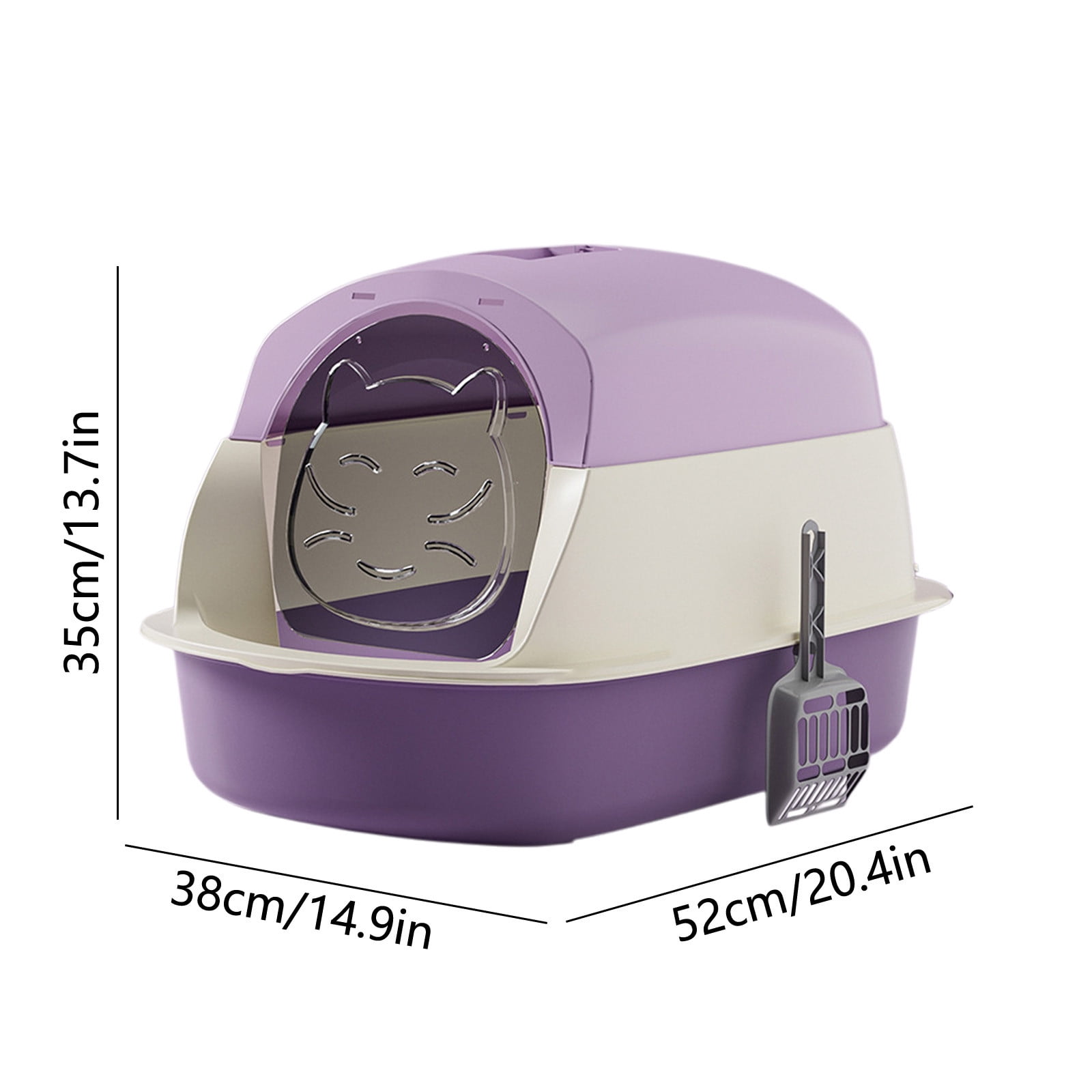 Tarmeek Large Enclosed Cat Litter Box with Lid, Odor Control & Anti-Splash Design, Includes Scoop for Easy Cleaning, Privacy Cat Toilet for Indoor Cats