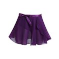thumbnail image 7 of LiiYii Kids Girls Basic Ballet Dance Combo Dress Long Sleeve Gymnastics Leotard with Wrap Skirts Dark Purple L, 7 of 7