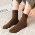 thumbnail image 2 of vnanda Mid-calf Socks 1 Pair Unisex Winter Socks Thick Soft Plush Solid Color Mid-tube High Elasticity Anti-slip Thermal Knitted Anti-skid Floor Socks Lady, 2 of 8