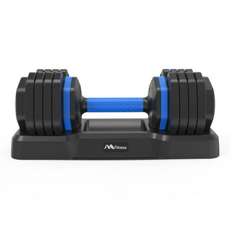 Adjustable Dumbbell Single Dumbbell with -Slip Handle, Fast Adjust Weight by Turning Handle with Tray, Exercise Fitness Dumbbell Suitable for Women Man Workout