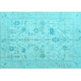 thumbnail image 1 of Ahgly Company Machine Washable Indoor Rectangle Oriental Light Blue Traditional Area Rugs, 4' x 6', 1 of 4