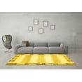 thumbnail image 3 of Ahgly Company Indoor Rectangle Solid Yellow Modern Area Rugs, 2' x 4', 3 of 4