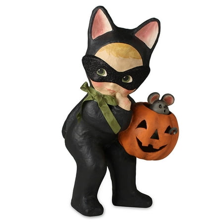 Bethany Lowe Halloween Cat Girl With Pumpkin  2018 Large
