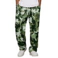 thumbnail image 3 of Men Camo Pants Cuffs Lightweight Relaxed Fit | Casual Hiking Work Pants Straight Leg with Elastic Waist L, 3 of 8