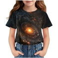 thumbnail image 4 of HVOBBTY T-shirt Décontracté à Manches Courtes pour Tout-Petits, T-shirt d'Été Imprimé Décontracté pour Enfants avec Grand Col Rond Manches Courtes Noir, 7 Ans, 4 of 5