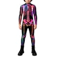 thumbnail image 5 of JAJAHO Kids 3D Skeleton Jumpsuit Boys Girls Halloween Jumpsuit Zipper Front Dress Up Onesies 7-14Y, 5 of 5