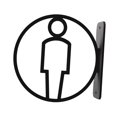 thumbnail image 2 of Letrero de baño, adhesivo de pared, para hombres y mujeres, señalización de baño, letrero de baño, Masculino, 2 of 9