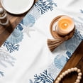 thumbnail image 3 of Ocean Starfish Table Runner 70 Inches, Coastal Weeping Corals Marine Conch Lake Blue Bed Runner Dresser Scarves Tabletop for Indoor Outdoor Parties/Ceremony/Banquet, 13" x 70", 3 of 9