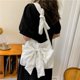 thumbnail image 5 of Bolso de compras elegante y diario para niñas Bolso de lona con lazo de moda, 5 of 8