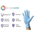 thumbnail image 2 of Infi-Touch, Multi Purpose Heavy Duty, Blue Nitrile Gloves, 9.5" Length, Powder Free, (100 Gloves Count Bag) - Extra Large, 2 of 6