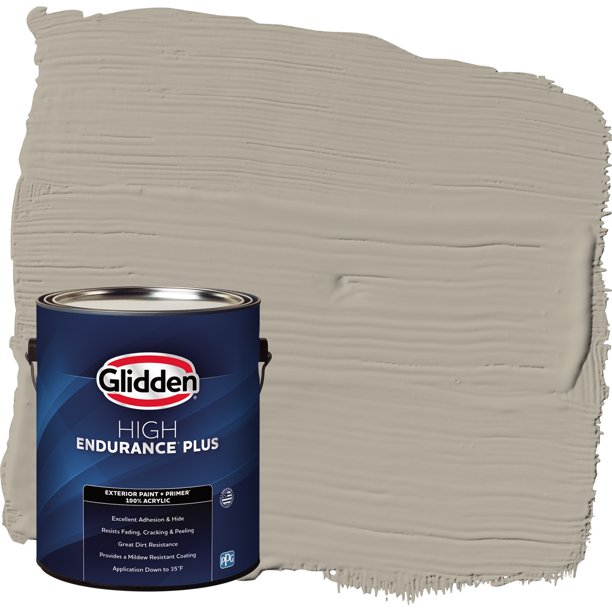 Glidden HEP Exterior Paint + Primer Sharkskin, Flat, 1 Gallon