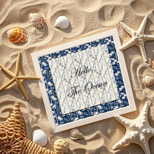 Navy Blue Vintage Floral Scrapbook Paper – 24 Sheets Double-Sided Botanical Designs with Antique Flower Textures, Acid-Free 160g Cardstock for DIY Crafts, Card Making, Scrapbook, Photo Albums