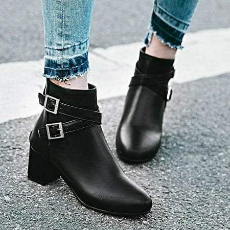 

Gubotare Womens Boots Fall 2022 Women Snow Boots Winter Shoes with Warm Slip On Boots for Women Waterproof Booties Comfortable Outdoor Anti Slip Shoes Black 6.50