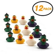 Srenta 2" Halloween Monster Rubber Duckies, Rubber Ducky Halloween Party Favors Gift, Children Bath Toy, Pack of 12