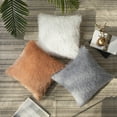 thumbnail image 3 of Phantoscope Luxurious Shiny Tassel Fringed Velvet Series Decorative Throw Pillow, 18" x 18", Dark Green, 2 Pack, 3 of 5