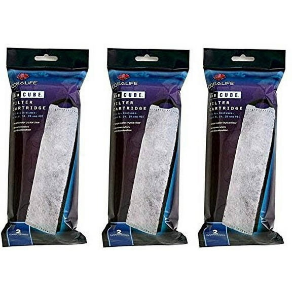 Coralife BioCube Original Filter Cartridge Replacements, 2-Pack (3X2 Pack)