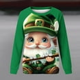 thumbnail image 4 of Saint Patricks Day Outfit Women Cute Gnome Print Shirts Crewneck Long Sleeve Sweatshirt Irish Going Out Tops Green Shirts for Women St Patricks Day, 4 of 7